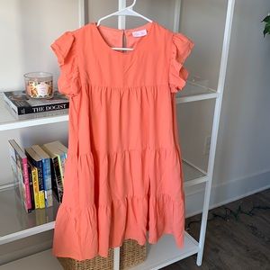 Peach tiered sundress